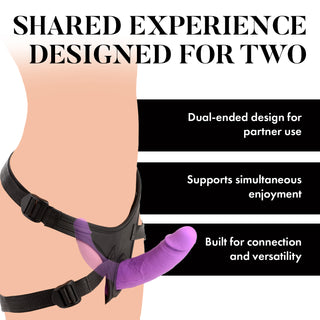 Silicone Double Dildo with Harness