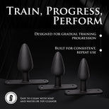 Bum-Tastic Trainer Set Silicone 3 Piece Anal Plug Set with Harness