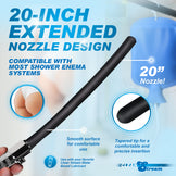 20 Inch Silicone Nozzle Enema Attachment