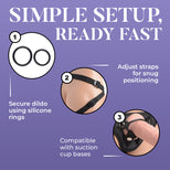 Brazen 8 inch Silicone Dildo with Harness