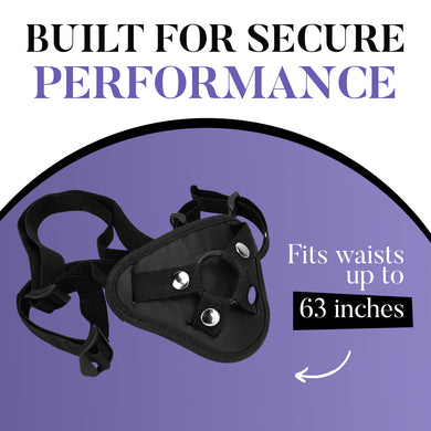 Brazen 8 inch Silicone Dildo with Harness