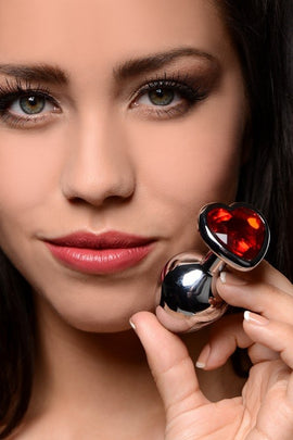 Red Heart Gem Anal Plug
