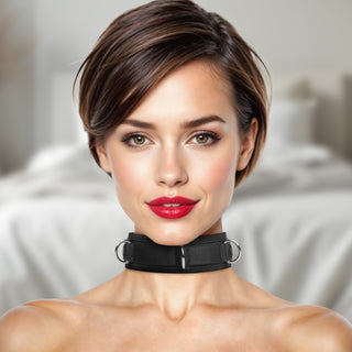 Neoprene 3 Ring Bondage Collar