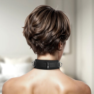 Neoprene 3 Ring Bondage Collar