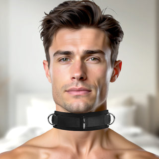 Neoprene 3 Ring Bondage Collar