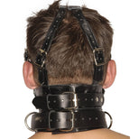 Strict Leather Premium Muzzle with Blindfold and Gags