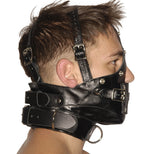 Strict Leather Premium Muzzle with Blindfold and Gags