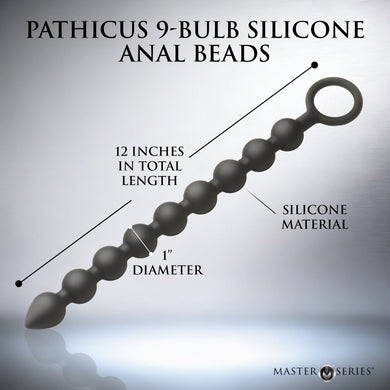 Pathicus 9-Bulb Silicone Anal Beads