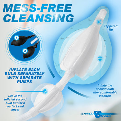 Silicone Inflatable Double Bulb Enema System