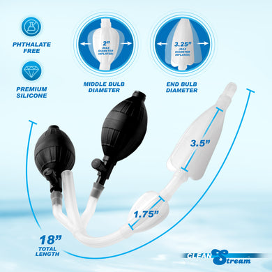 Silicone Inflatable Double Bulb Enema System