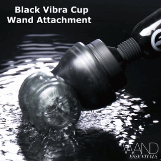 Black Vibra Cup Wand Attachment