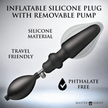 Expander Inflatable Anal Plug with Removable Pump