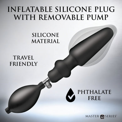 Expander Inflatable Anal Plug with Removable Pump