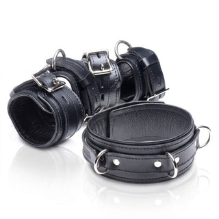 Black Leather Premium Bondage Kit