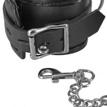 Locking Padded Wrist Cuffs with Chain