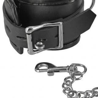 Locking Padded Wrist Cuffs with Chain