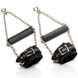 Fur Lined Nubuck Leather Suspension Cuffs with Grip