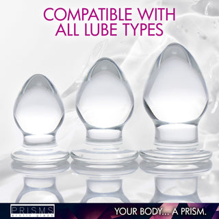 3 Piece Glass Anal Plug Kit