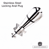 Stainless Steel Locking Anal Plug