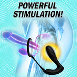 Silicone Prostate Vibrator and Cock Ring w/Remote Control