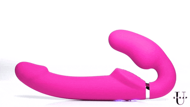 Worlds First Remote Control Inflatable Vibrating Silicone Strapless Strap-On