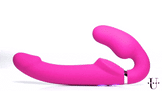 Worlds First Remote Control Inflatable Vibrating Silicone Strapless Strap-On
