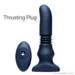 Silicone Vibrating and Thrusting Plug with Remote Control