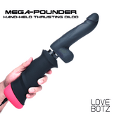 Mega-Pounder Hand-held Thrusting Silicone Dildo