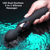 10X Dual Duchess 2-in-1 Silicone Massager