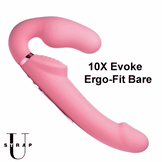 Remote Control Inflatable Vibrating Silicone Ergo Fit Strapless Strap-On