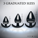 Triple Spades 3 Piece Anal Plug Set