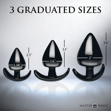 Triple Spades 3 Piece Anal Plug Set