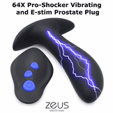 64X Pro-Shocker Vibrating and E-stim Prostate Plug