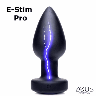 E-Stim Pro Silicone Vibrating Anal Plug with Remote Control