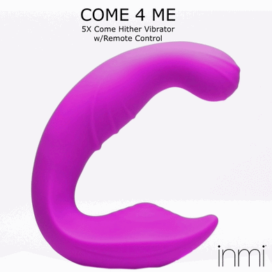 5X Come Hither Silicone Vibrator with Remote Control