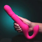 30X Thrusting and Vibrating Strapless Strap-On With Remote Control