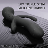 10X Triple Stim Silicone Vibrator