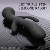 10X Triple Stim Silicone Vibrator