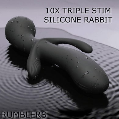 10X Triple Stim Silicone Vibrator