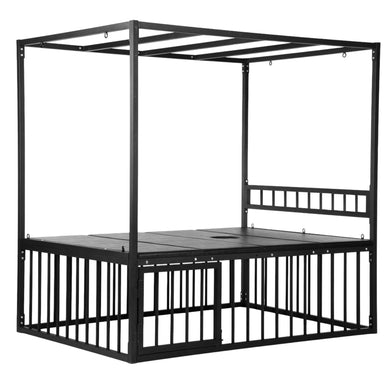 Submission Bondage Bed with Cage
