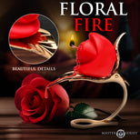 Burning Passion Rose Candle with Holder