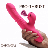 Pro-Thrust Thrusting Suction Silicone Rabbit Vibrator