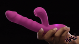 Purple Thrusting and Sucking Silicone Rabbit Vibrator
