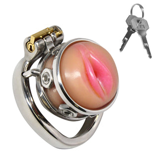 Pussy Boy Metal Chastity Cage