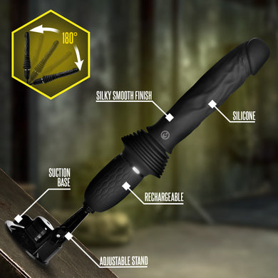 The Ultimate Power Pounder | Vibrating & Thrusting Silicone Dildo w/ Remote