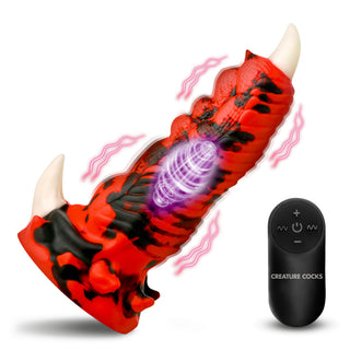 Red Talon Vibrating Silicone Dildo