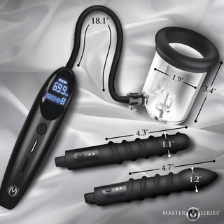 Rosebud Driller Deluxe Set Vibrating Silicone Rosebud Pump