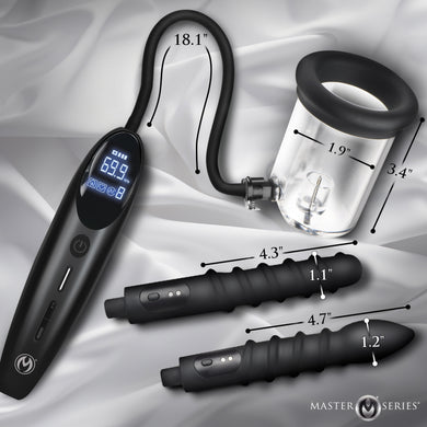 Rosebud Driller Deluxe Set Vibrating Silicone Rosebud Pump