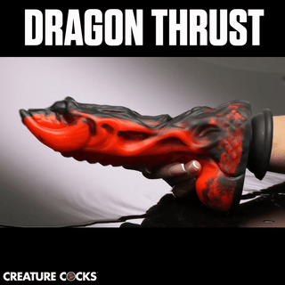 Dragon Thrust Thrusting & Vibrating Silicone Dildo