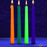 4pk Glow Wax UV Blacklight Reactive Drip Candles